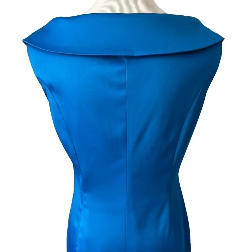 Jones New York Blue Sleeveless Sheath Dress Size 8